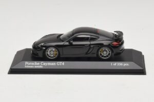 Porsche Cayman GT4 981 Black Metallic Minichamps 1:43 410066121 Metāls