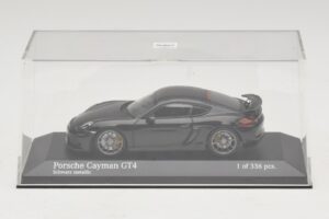 Porsche Cayman GT4 981 Black Metallic Minichamps 1:43 410066121 Metāls — attēls 4 no 5