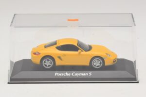 Porsche Cayman S 987 Dzeltens Maxichamps 1:43 940065620 Metāls — attēls 4 no 5