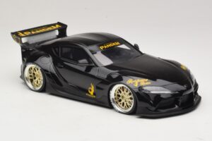 Toyota Supra GR A90 Pandem V1.0 Melns TopSpeed 1:18 TS0307 Sveķi — attēls 4 no 6