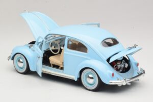 Volkswagen Beetle Zils Bburago 1:18 3381 Metāls — attēls 5 no 8