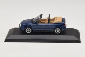 Volkswagen Golf Mk4 Kabriolets Zils Dīlera Izdevums Minichamps 1:43 GOLF005 Metāls