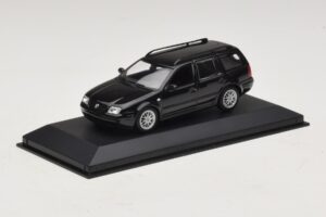 Volkswagen Golf Mk4 Variant Sport Highline BBS Edition Melns Nomaiņas Kaste Minichamps 1:43 GOLF008-R1 Metāls — attēls 2 no 5