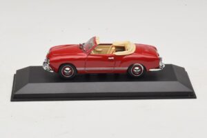 Volkswagen Karmann Ghia Kabriolets Tumši Sarkans Minichamps 1:43 5032 Metāls