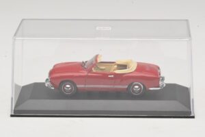 Volkswagen Karmann Ghia Kabriolets Tumši Sarkans Minichamps 1:43 5032 Metāls — attēls 4 no 5