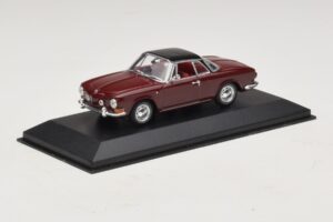 Volkswagen Karmann Ghia Sarkans Ar Melnu Jumtu Minichamps 1:43 GHIA002 Metāls — attēls 2 no 5