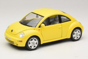 Volkswagen New Beetle A4 Dzeltens Bburago 1:18 3302 Metāls